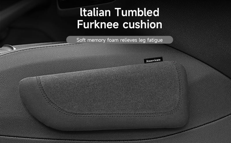 Atsorvicate Italian Alcantara Style Fur Car Elbow Rest Pad - Universal Armrest & Knee Cushion - Thigh Support Comfort Pillow - Image 4